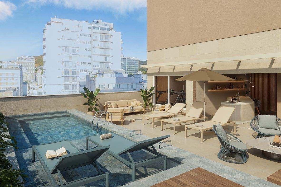Piscina do Be.in.Rio Prudente 589, em Ipanema