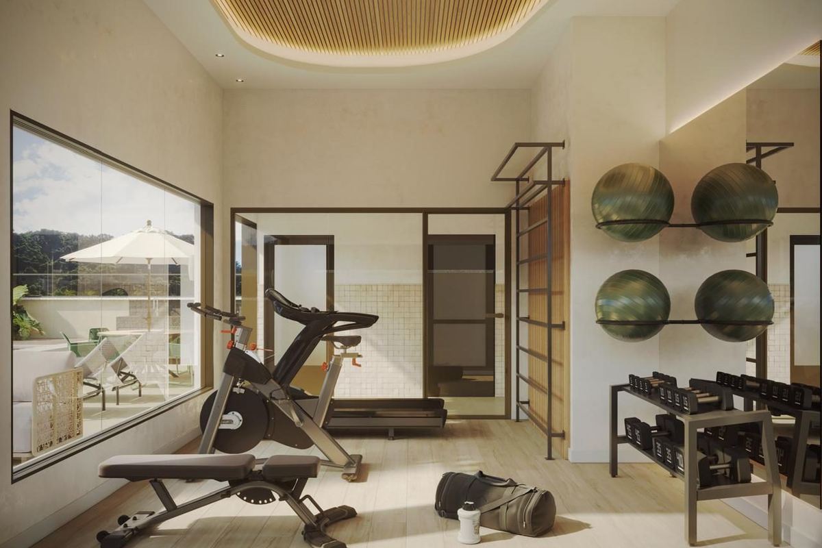 Espaço fitness do Be.in.Rio Tonelero, em Copacabana